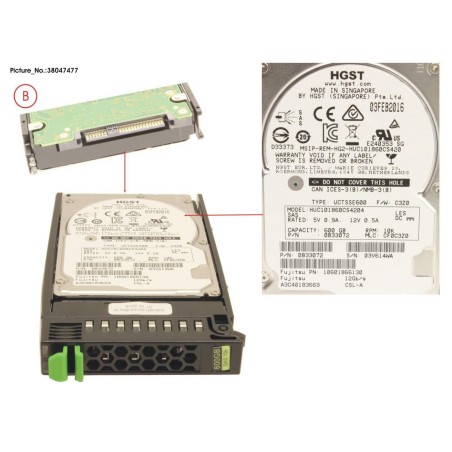 CoreParts 600GB 2.5" SATA 10K RPM Hard Drive - High Performance & Reliability (AHDD088)